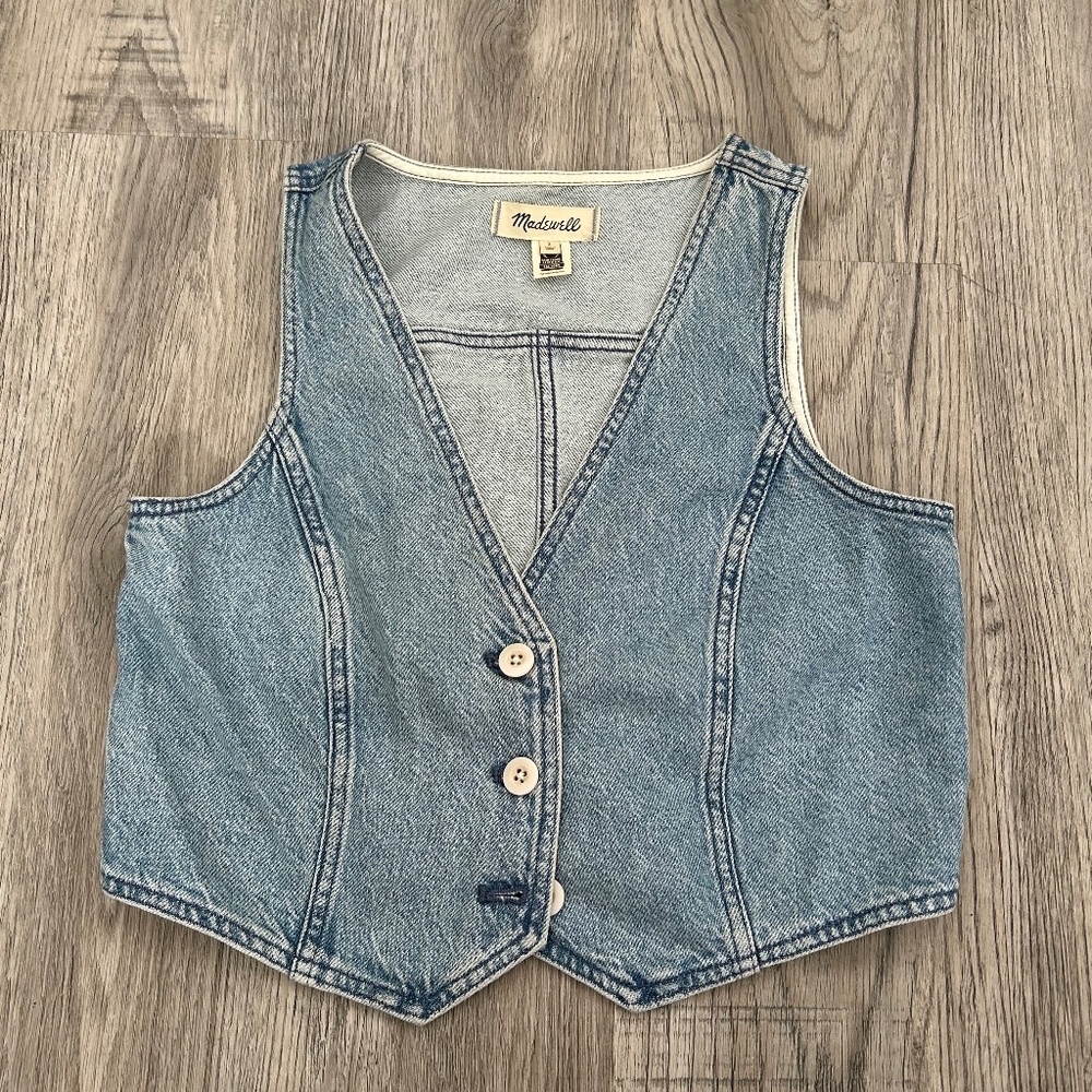 Madewell Blue Denim Vest Top